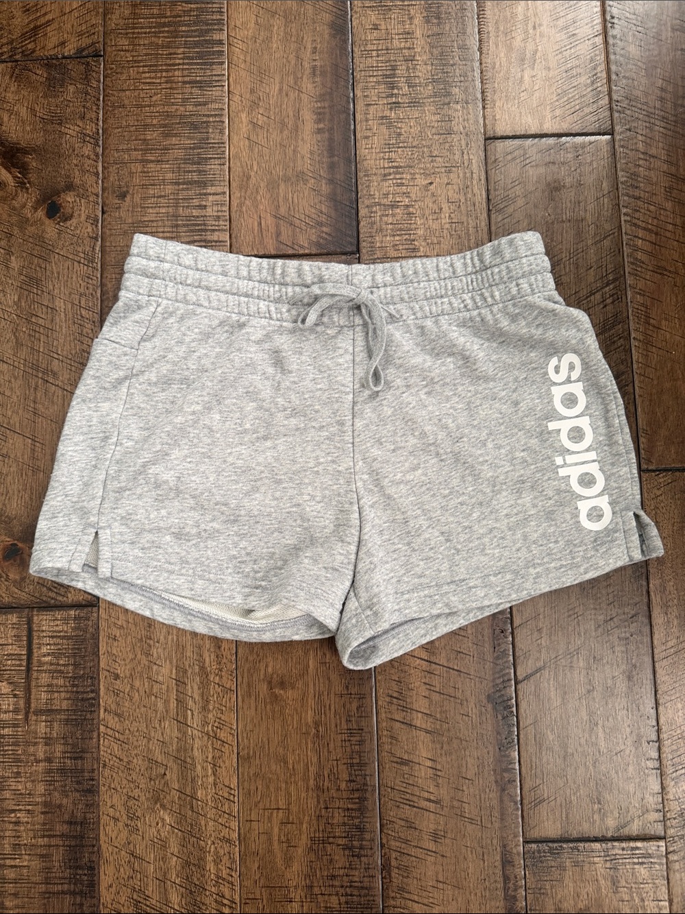 adidas Light Gray Women's Athletic Drawstring Shorts